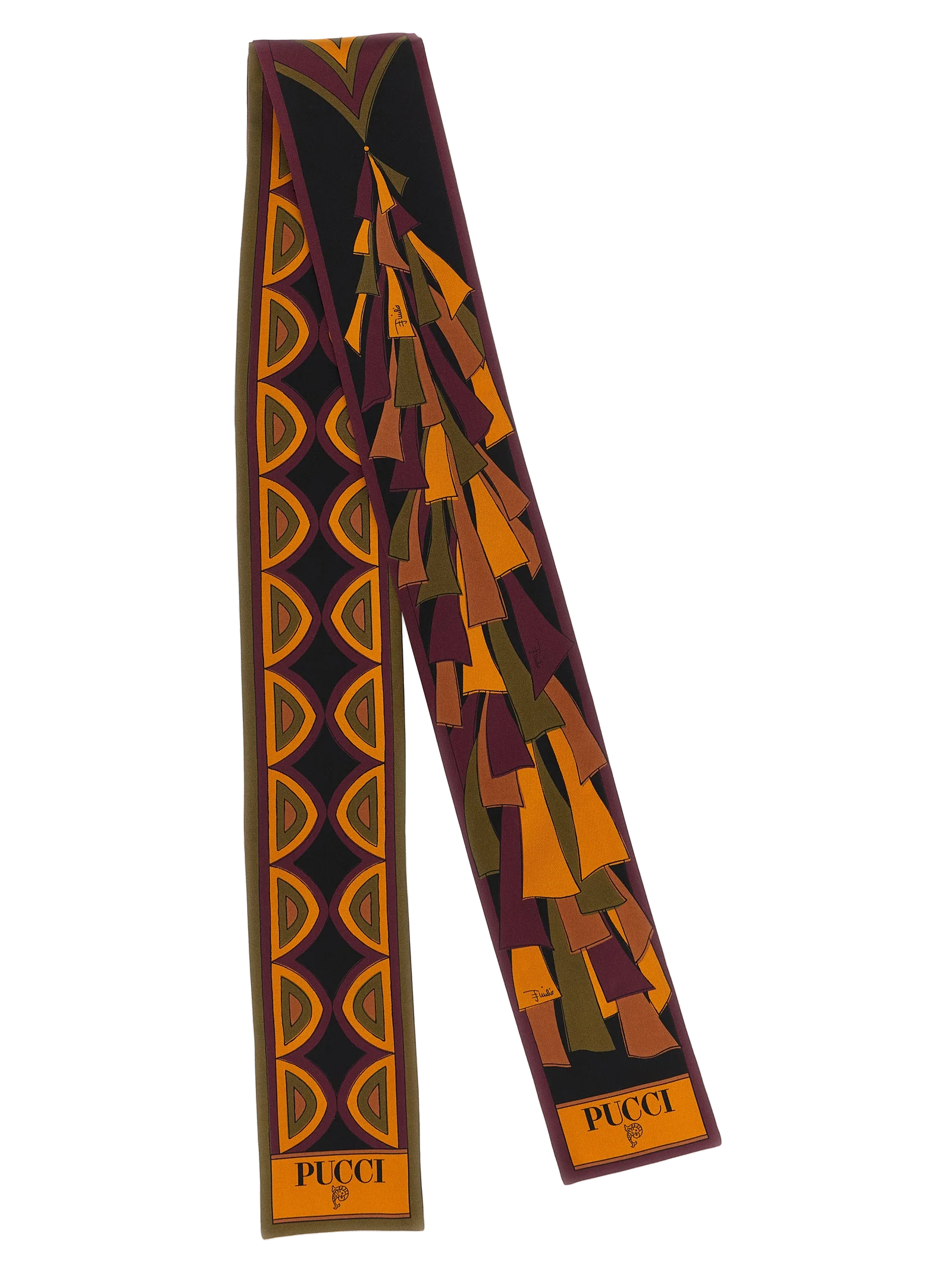 Emilio Pucci Geometric-Printed Silk Scarf — Multicolor by Emilio Pucci