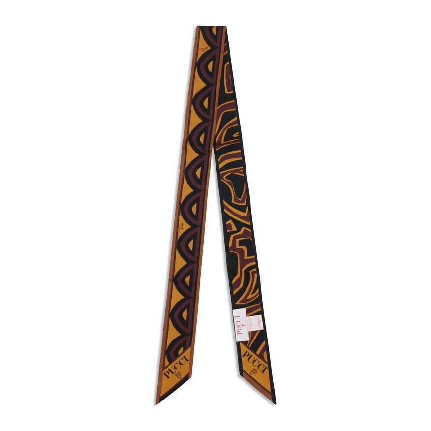 Emilio Pucci Geometric Silk Twill Scarf — Multicolor, view 2