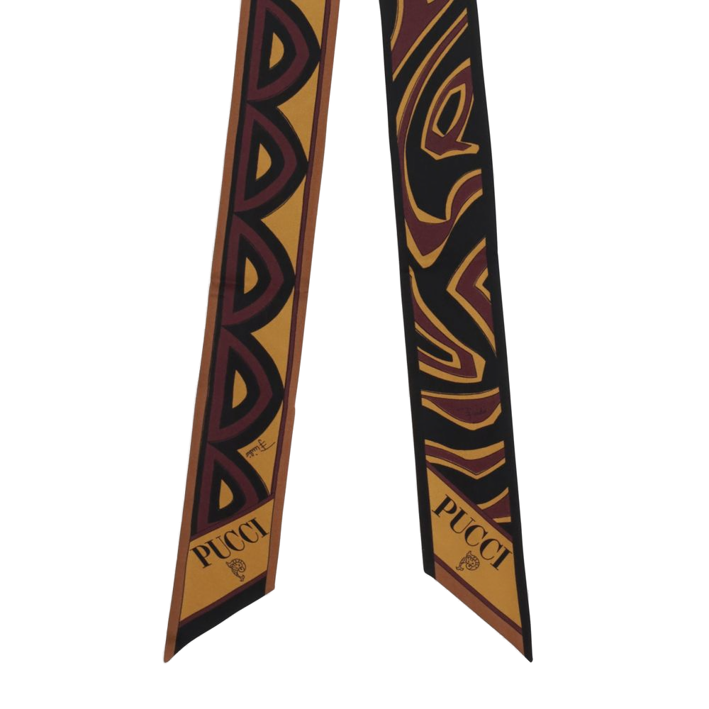 Emilio Pucci Geometric Silk Twill Scarf — Multicolor, view 3