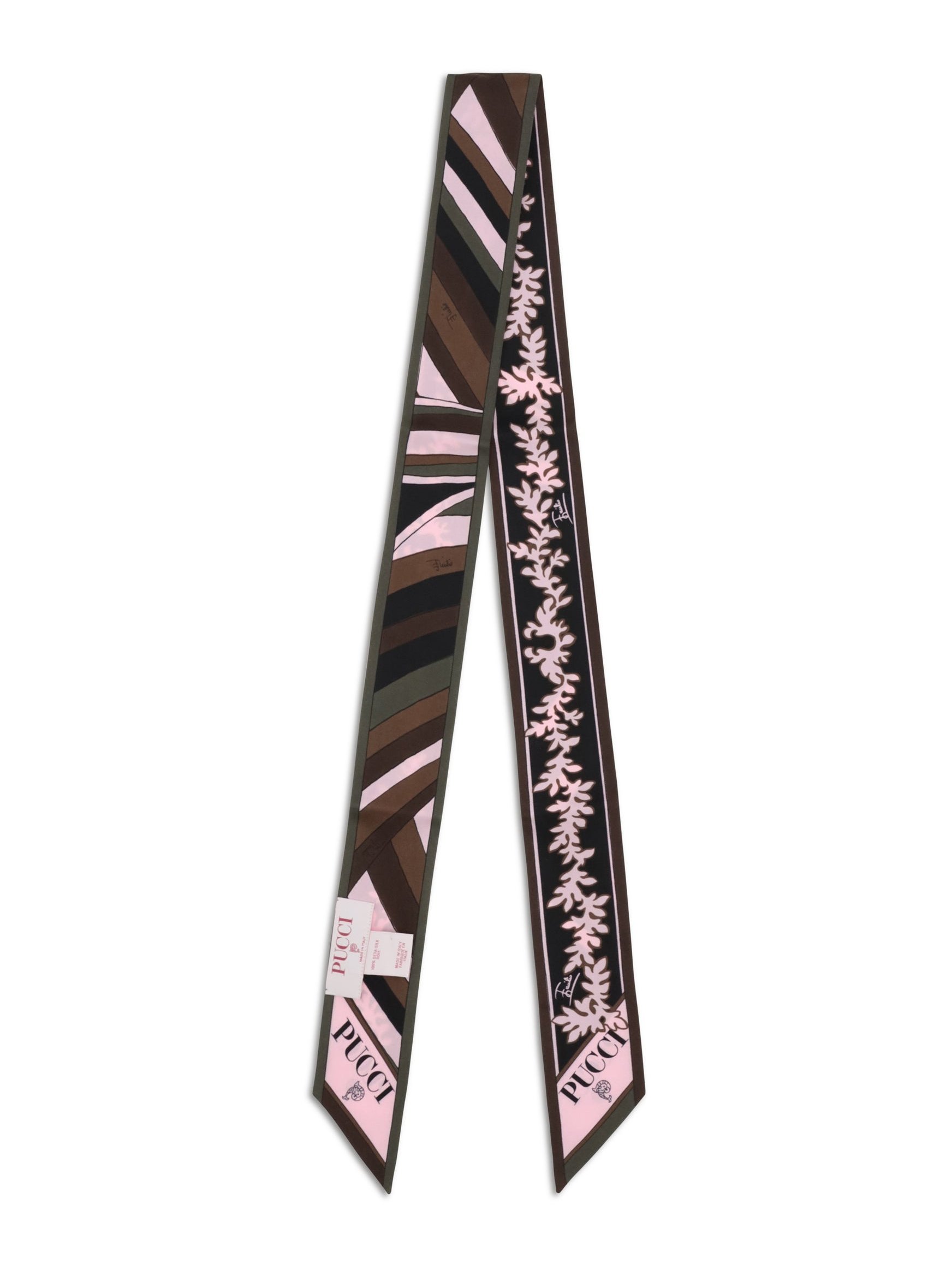 Emilio Pucci Silk Twill Scarf — Pink, view 2