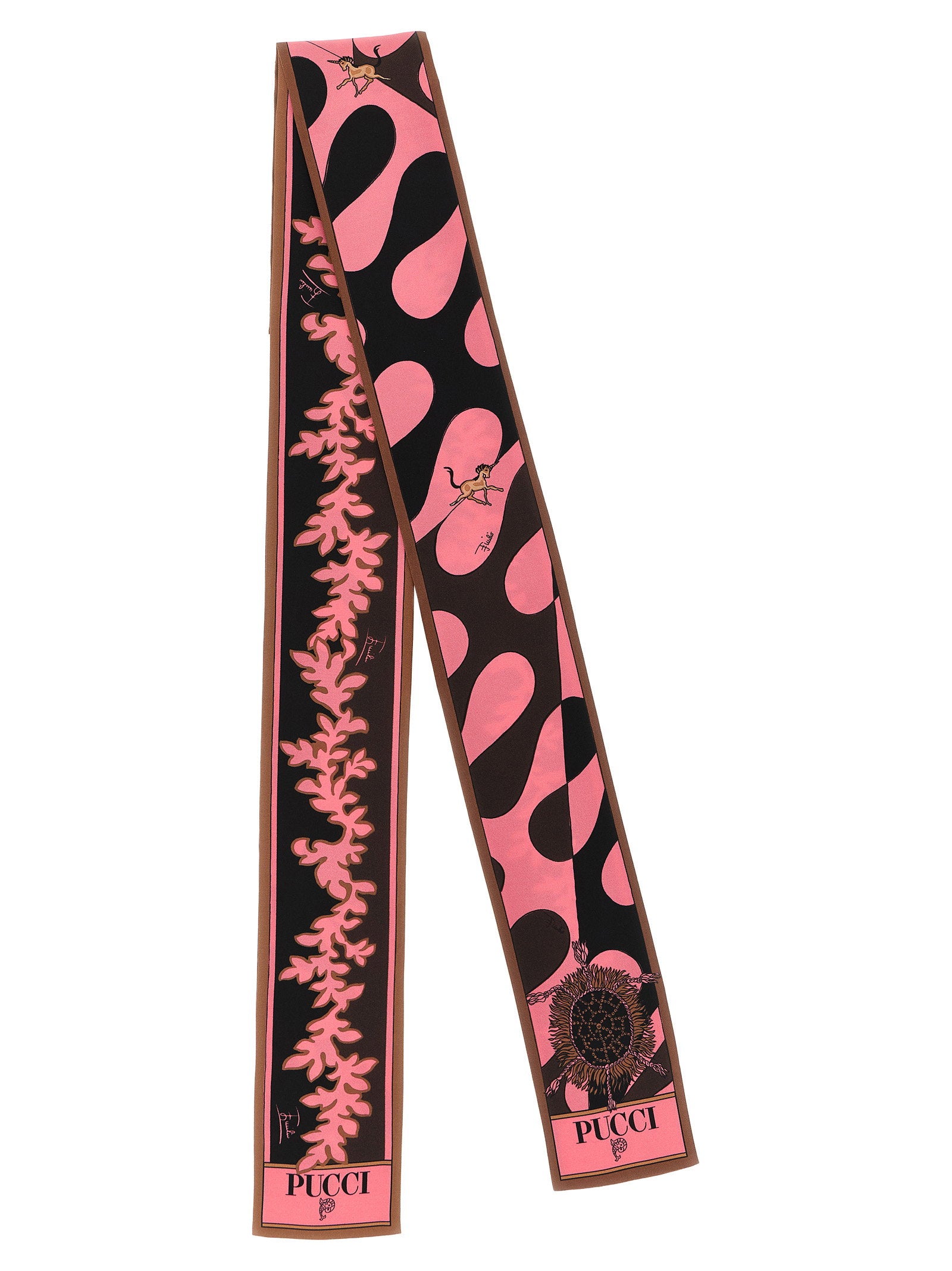 Emilio Pucci Mixed-Print Silk Twill Scarf — Pink by Emilio Pucci