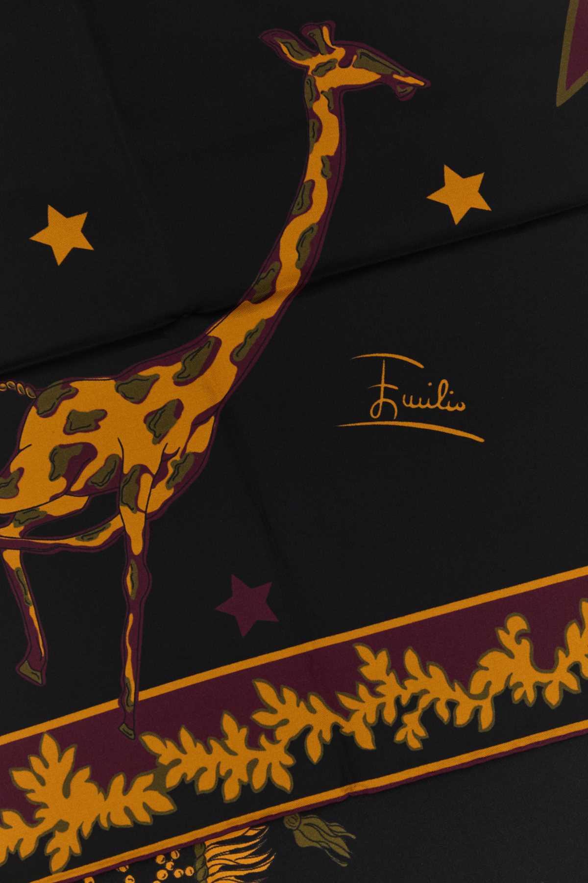 Emilio Pucci Silk Scarf — Black, view 2