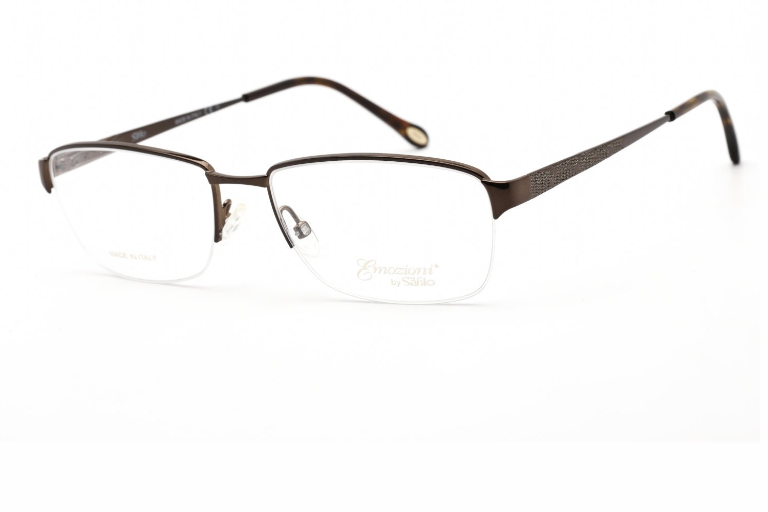 Emozioni EM4405 Metal Oval Eyeglasses — Burgundy by Emozioni
