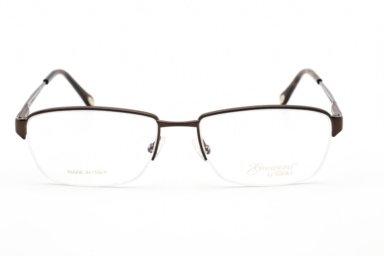 Emozioni EM4405 Metal Oval Eyeglasses — Burgundy, view 2