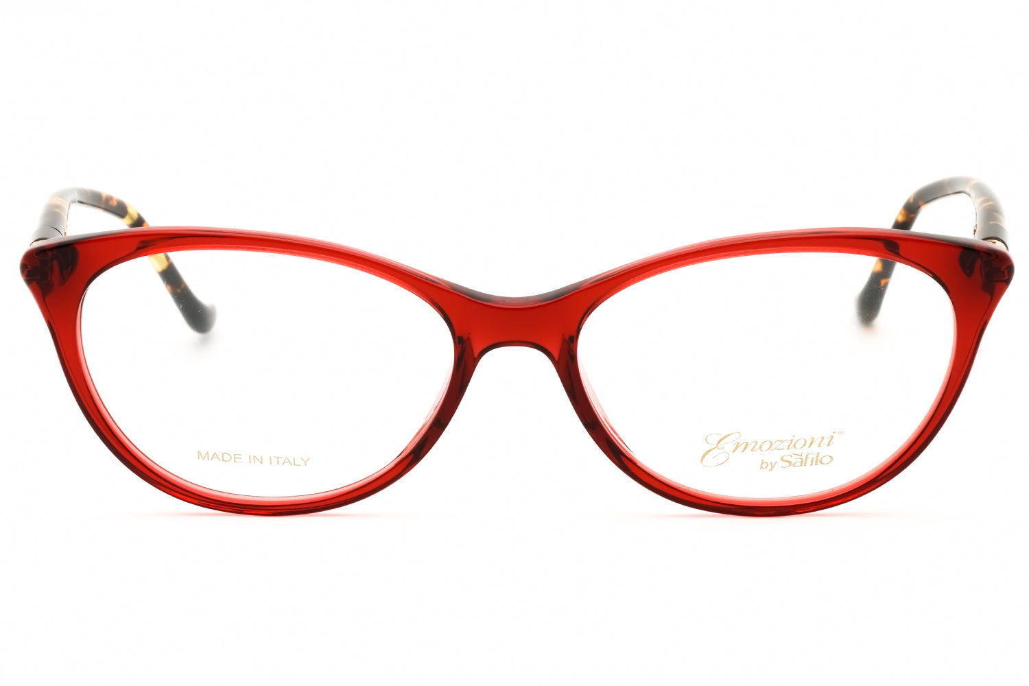 Emozioni EM8502 Oval Plastic Frame Eyeglasses — Red, view 2