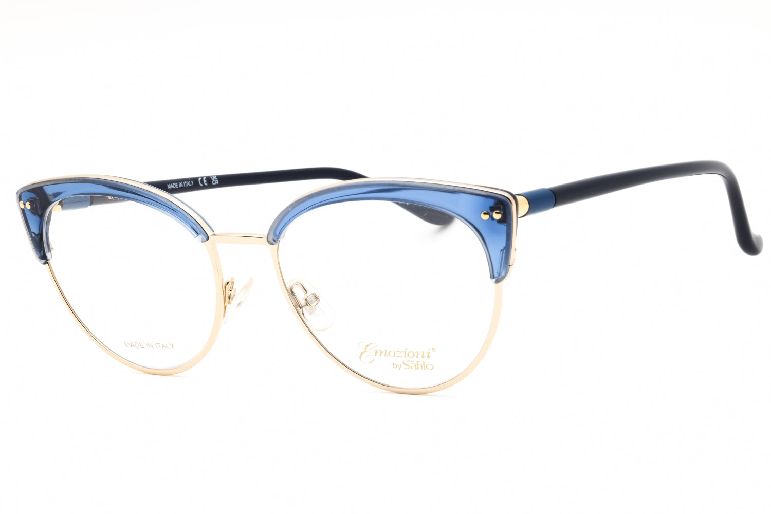 Emozioni EM8509 Blue Cat-Eye Metal Eyeglasses — Blue by Emozioni