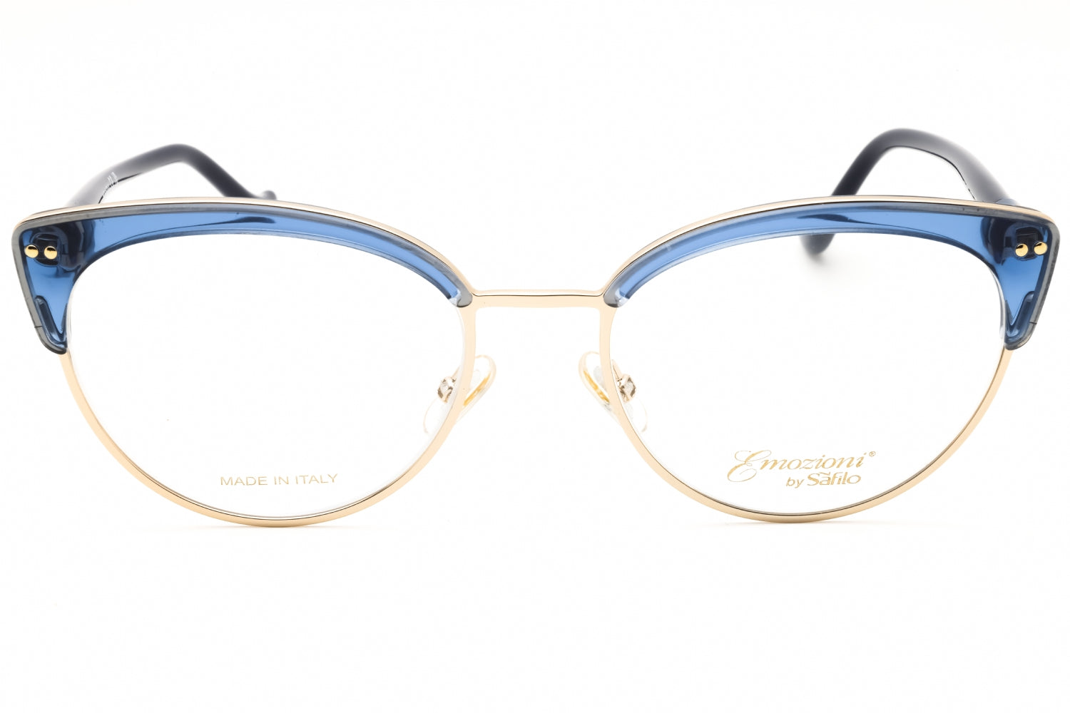 Emozioni EM8509 Blue Cat-Eye Metal Eyeglasses — Blue, view 2