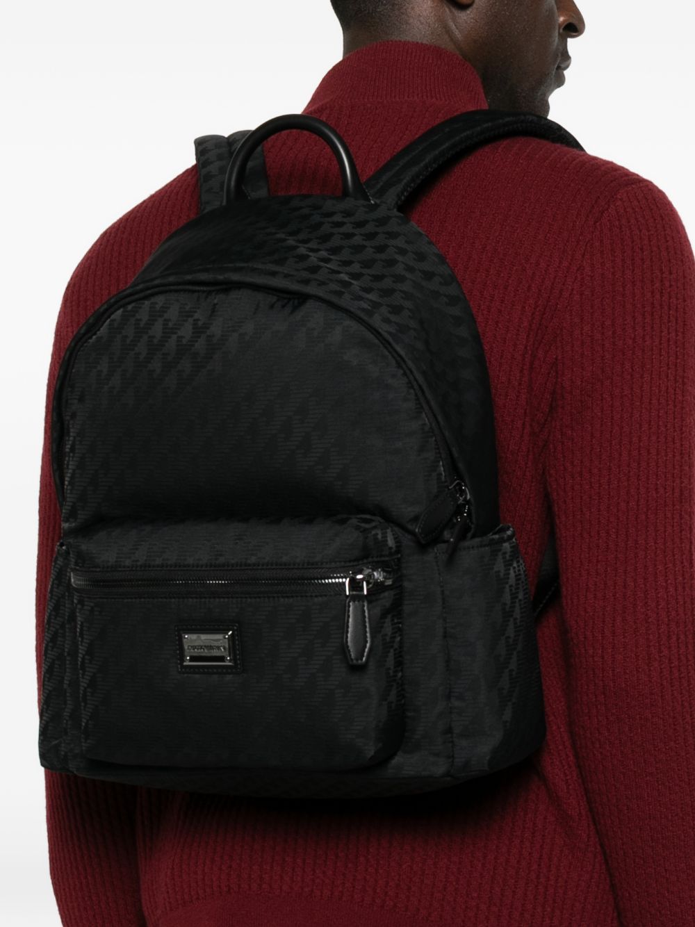 Emporio Armani Nylon Backpack — Black, view 5