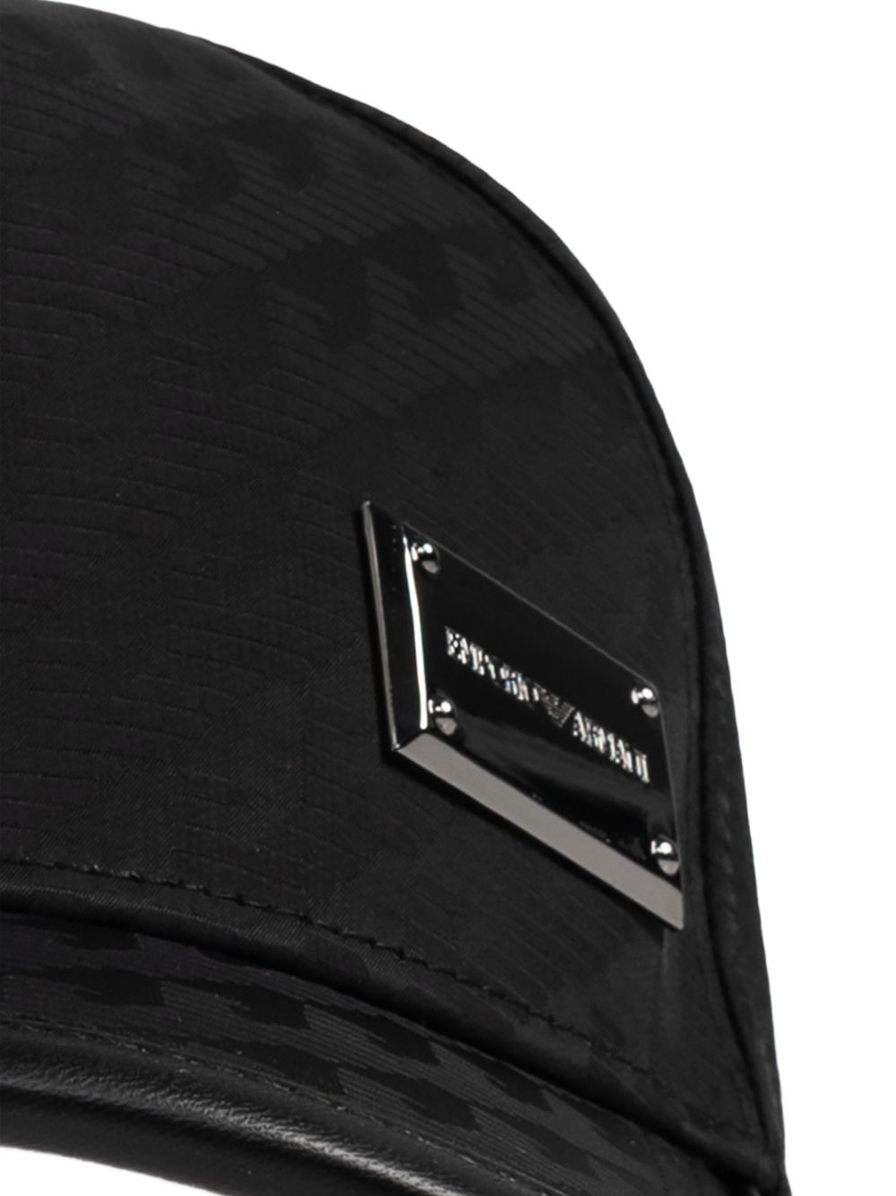 Emporio Armani Logo Jacquard Baseball Cap — Black, view 3