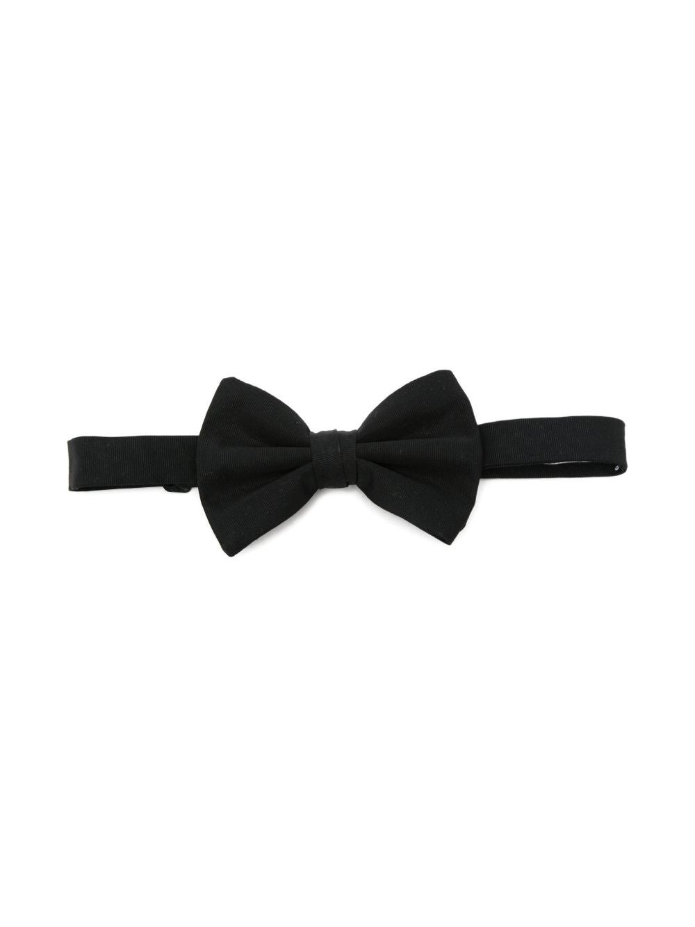 Emporio Armani Ribbed-Knit Bow Tie — Black by Emporio Armani