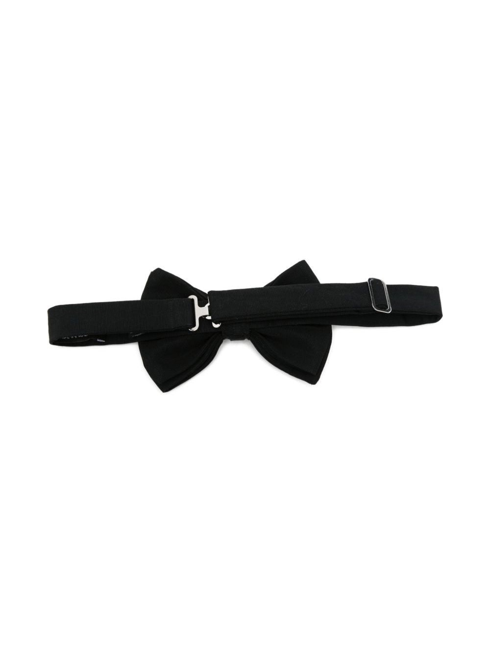 Emporio Armani Ribbed-Knit Bow Tie — Black, view 2