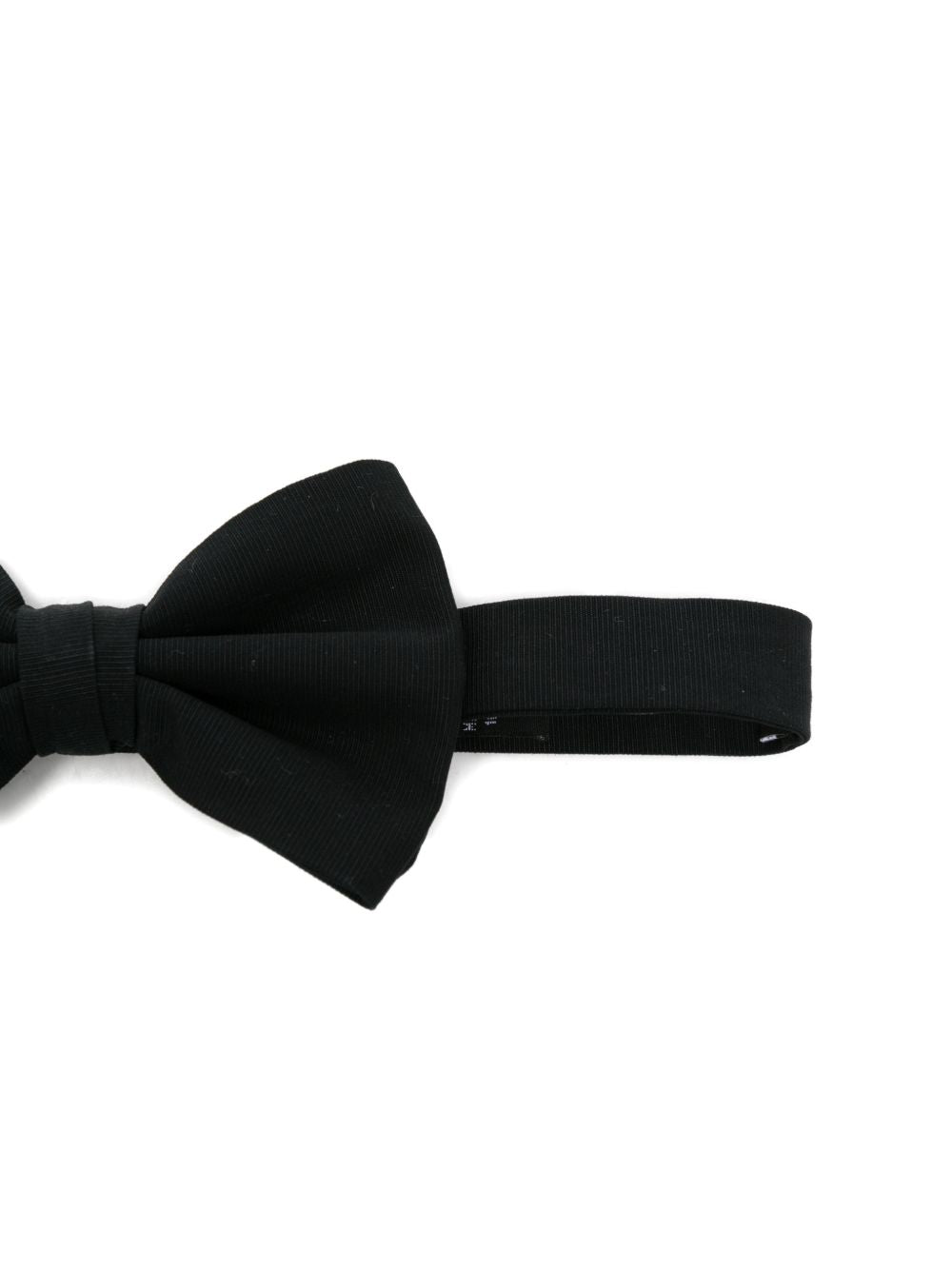 Emporio Armani Ribbed-Knit Bow Tie — Black, view 3