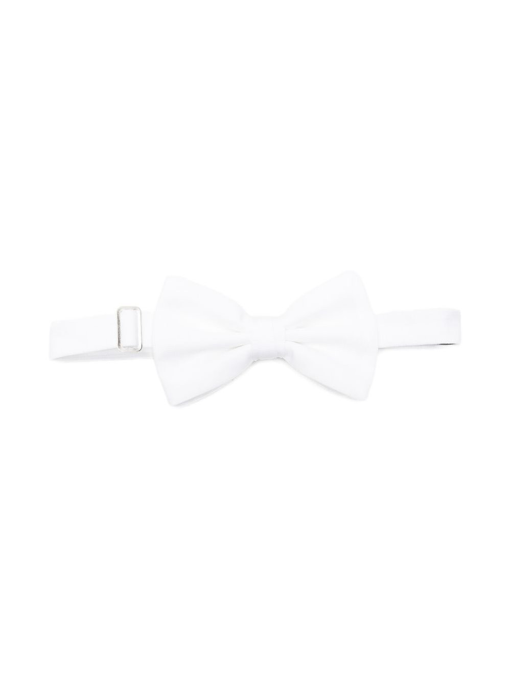 Emporio Armani Ribbed Silk Bow Tie — White by Emporio Armani