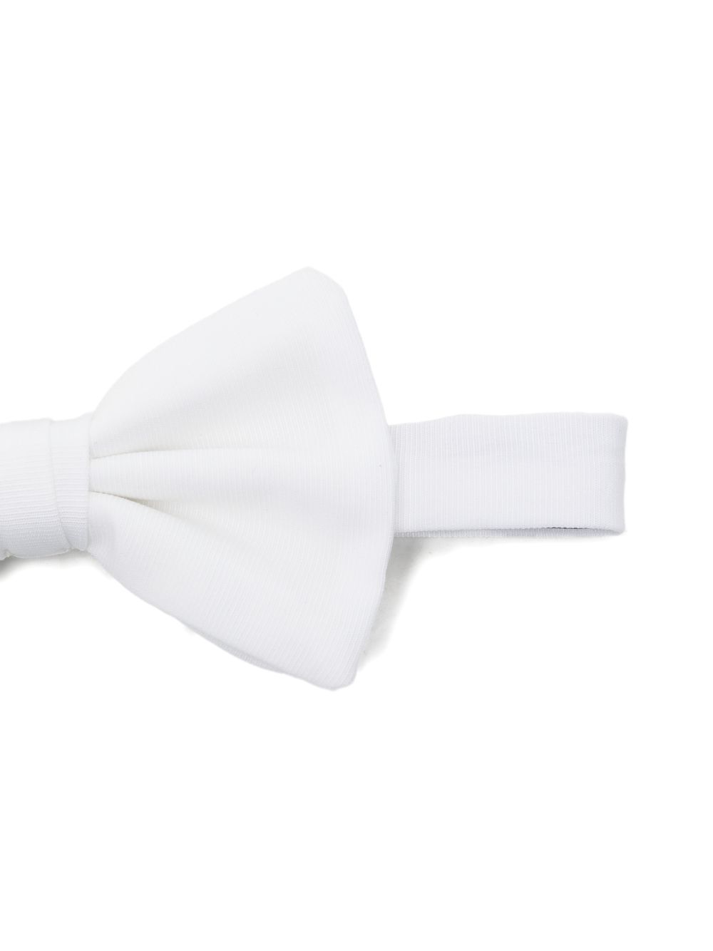 Emporio Armani Ribbed Silk Bow Tie — White, view 2