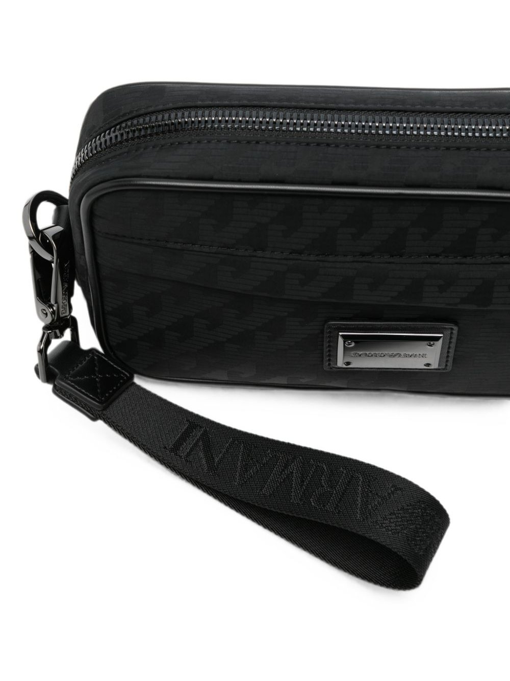 Emporio Armani Nylon Clutch — Black, view 3