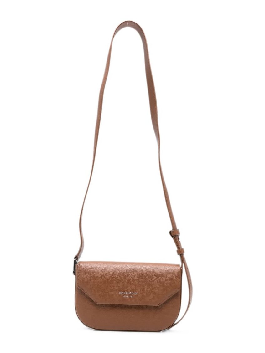 Emporio Armani Leather Crossbody Bag — Brown by Emporio Armani
