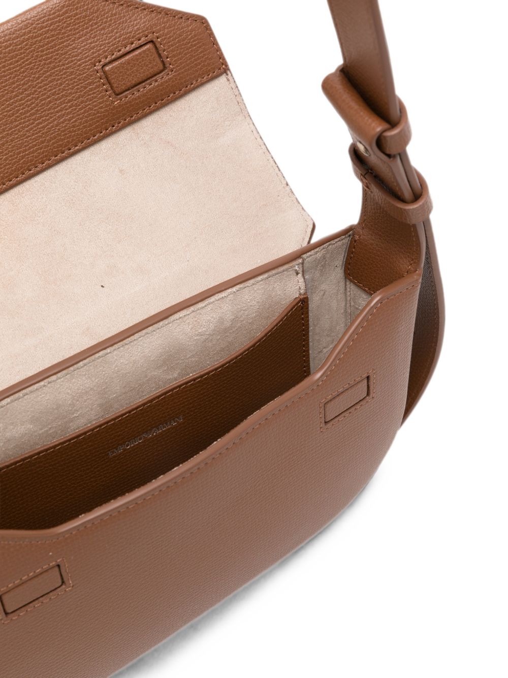 Emporio Armani Leather Crossbody Bag — Brown, view 5