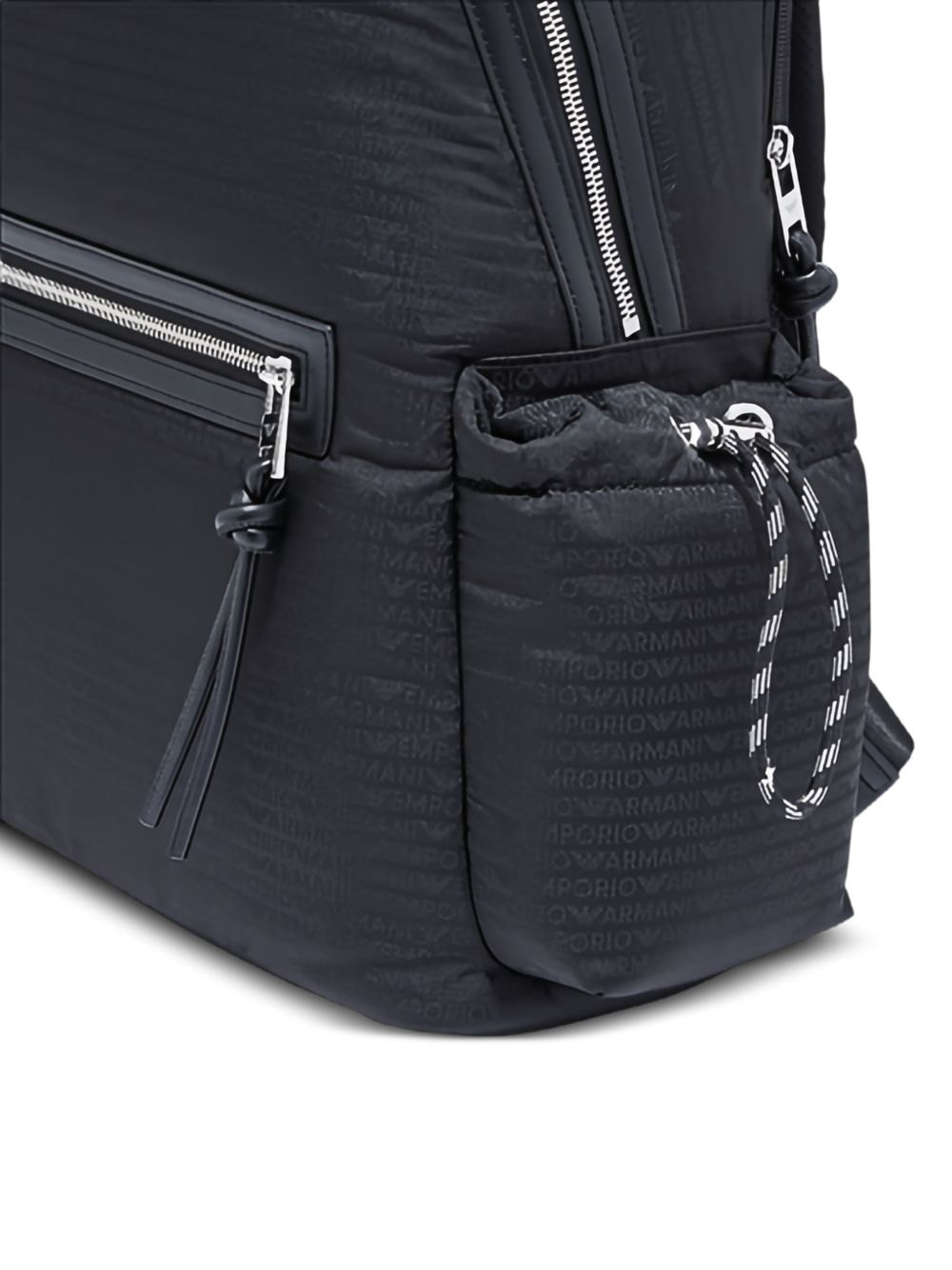 EMPORIO ARMANI EXCLUSIVE Quilted Nylon Backpack — Black, view 4