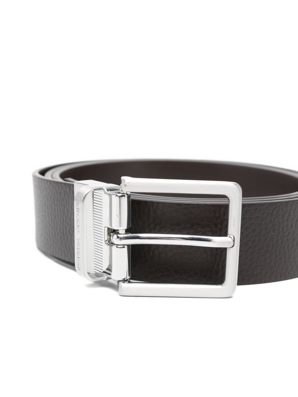 EMPORIO ARMANI EXCLUSIVE Reversible Leather Belt — Black, view 2