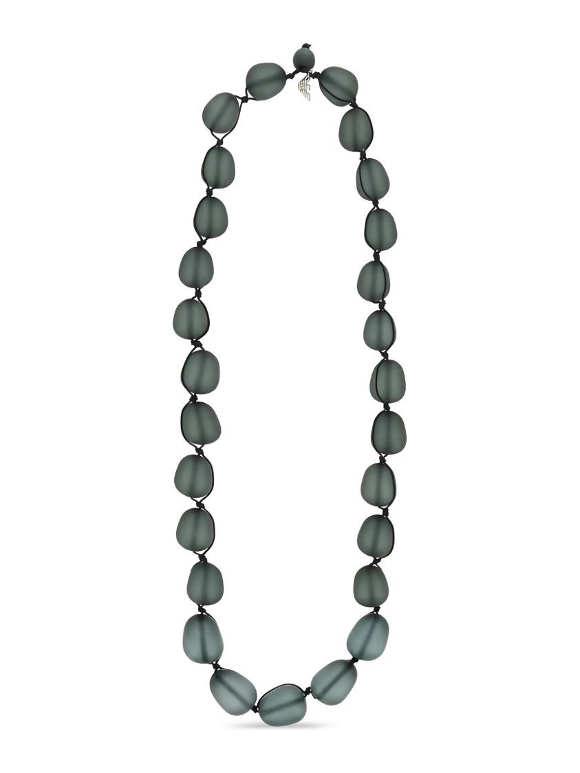 EMPORIO ARMANI EXCLUSIVE Beaded Necklace — Grey-Blue by EMPORIO ARMANI EXCLUSIVE