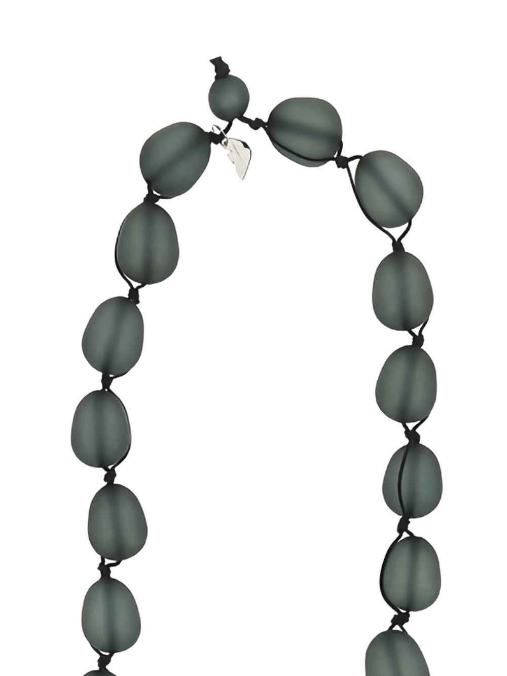 EMPORIO ARMANI EXCLUSIVE Beaded Necklace — Grey-Blue, view 2