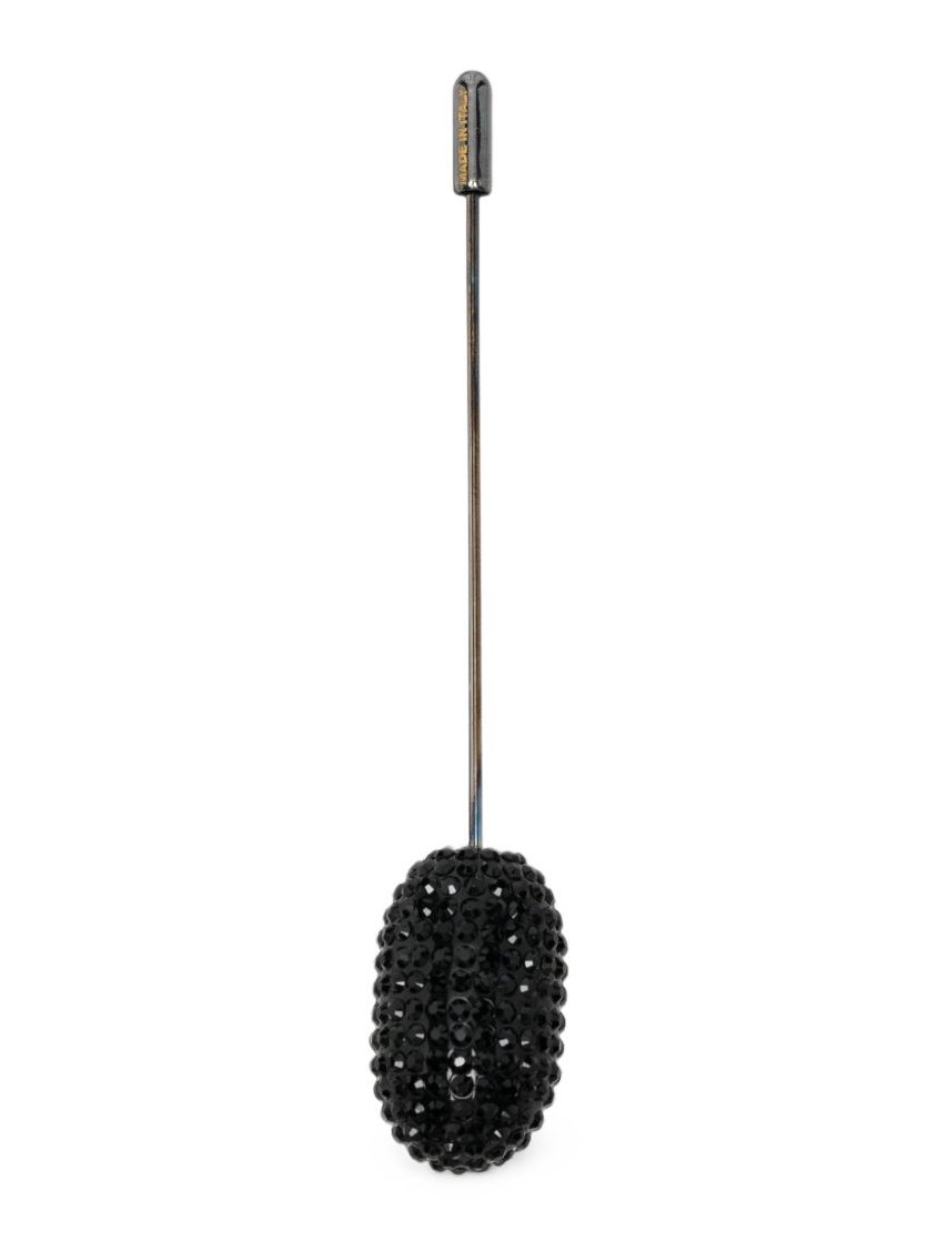 Emporio Armani Crystal-Embellished Beaded Necklace — Black by Emporio Armani
