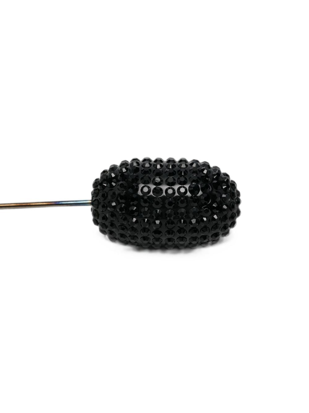 Emporio Armani Crystal-Embellished Beaded Necklace — Black, view 2