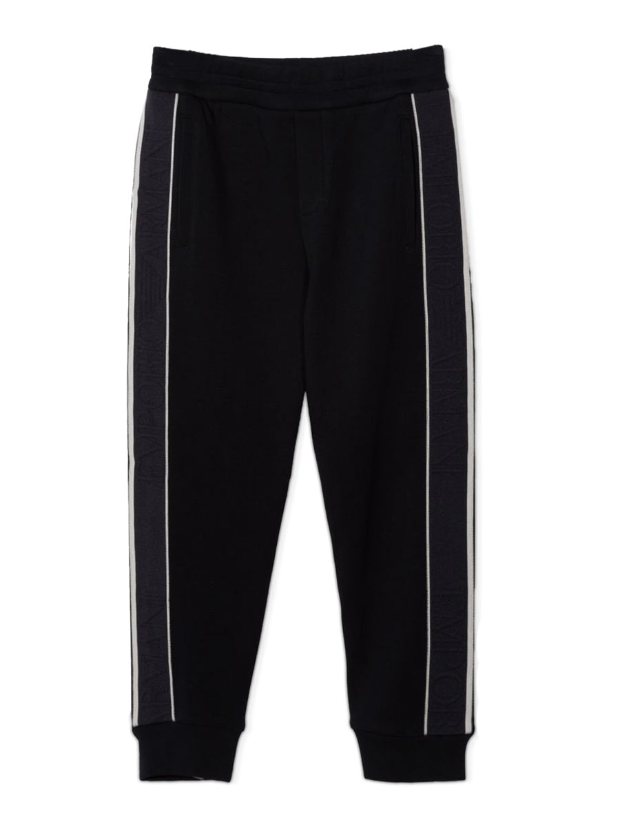 Emporio Armani Stretch Cotton Blend Trousers — Blue by Emporio Armani