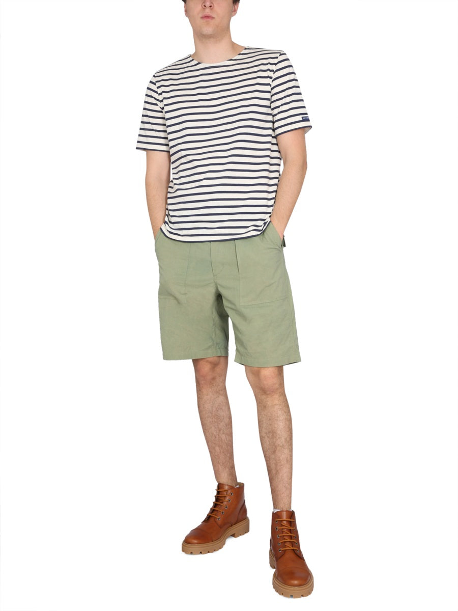 Engineered Garments Cotton Fatigue Bermuda Shorts — Green by Engineered Garments