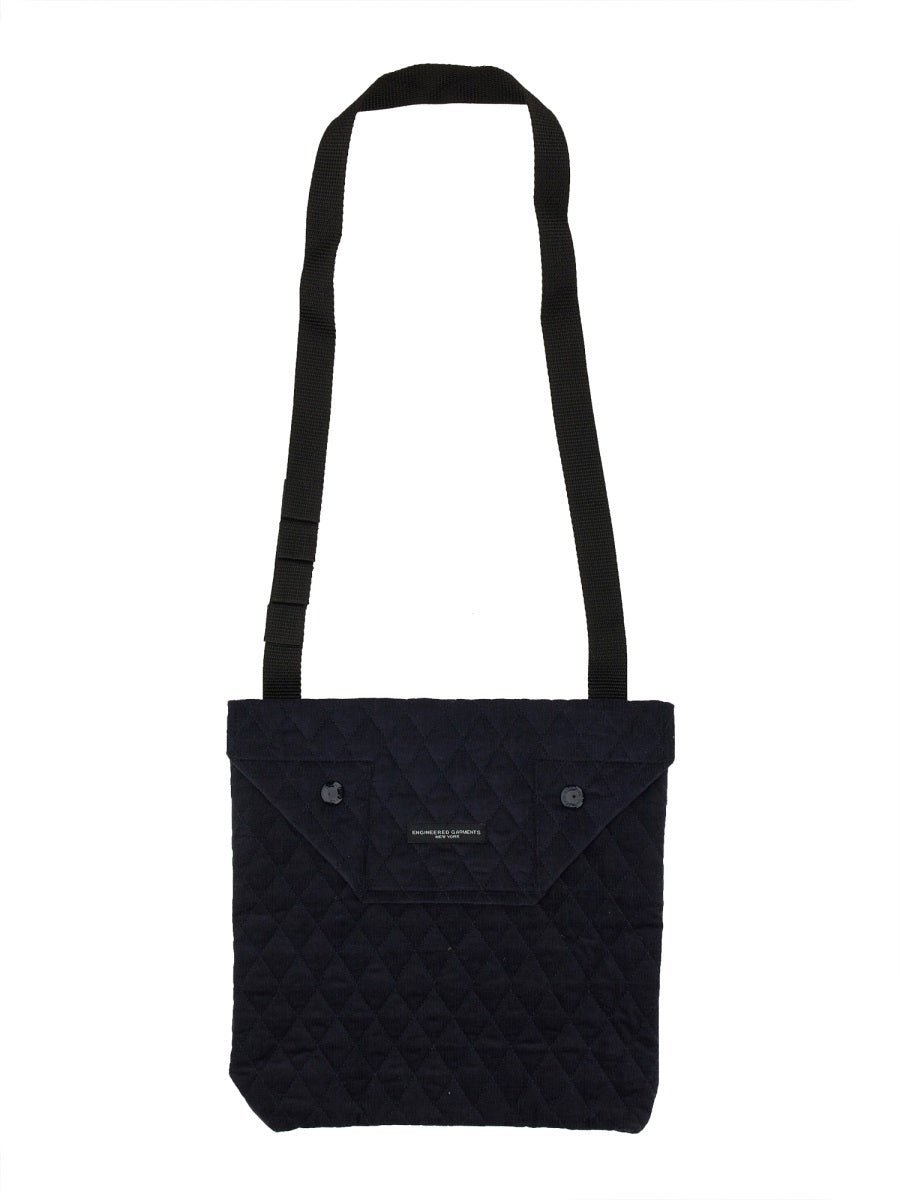 Engineered Garments Quilted Cotton-Polyester Shoulder Bag — Blue by Engineered Garments