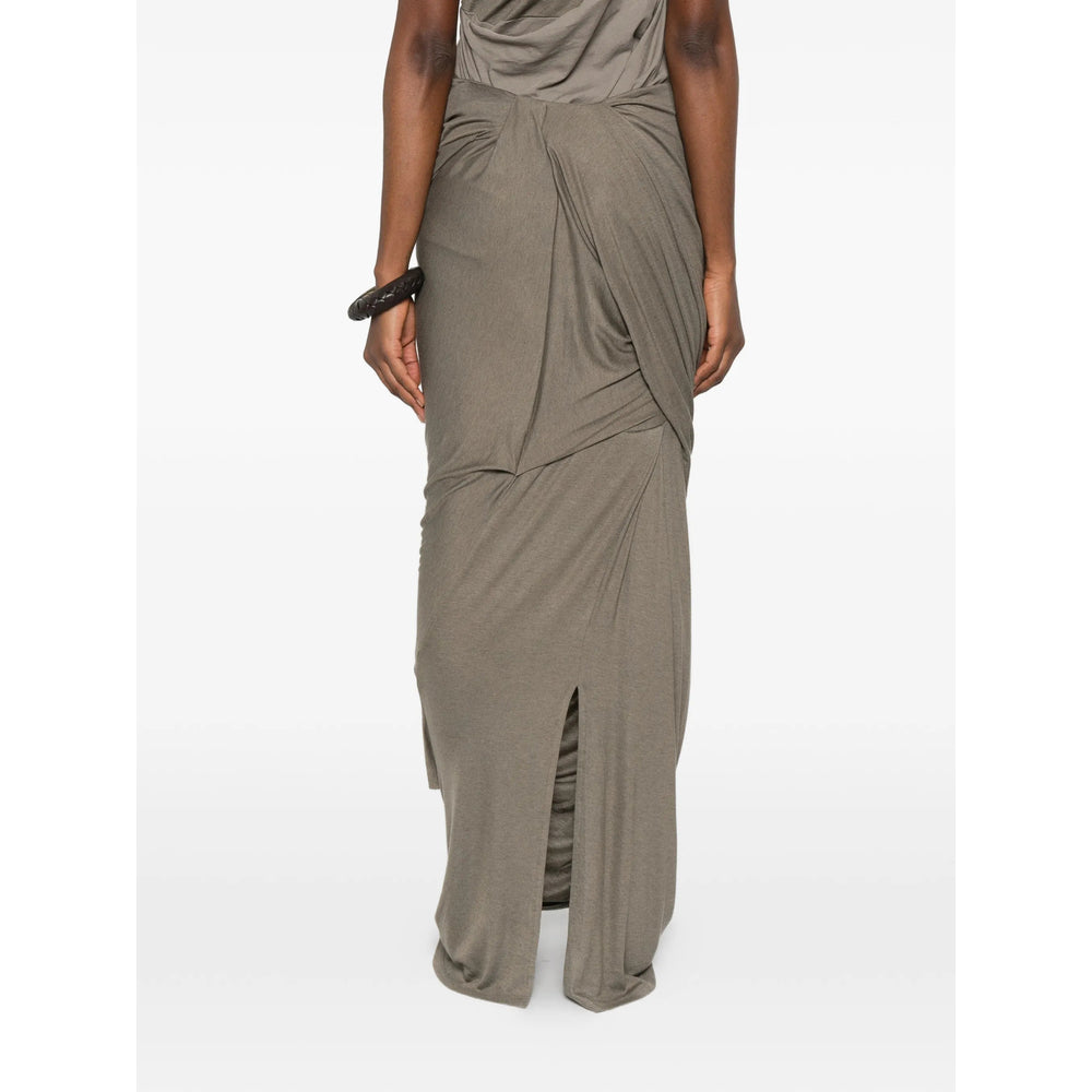 Entire Studios Draped Asymmetric Maxi Skirt — Gray, view 4