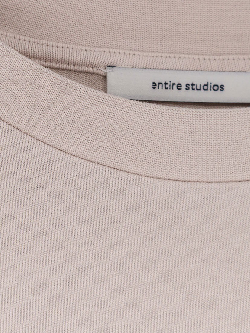 Entire Studios Heavy Boxy Cotton T-Shirt — Beige, view 3