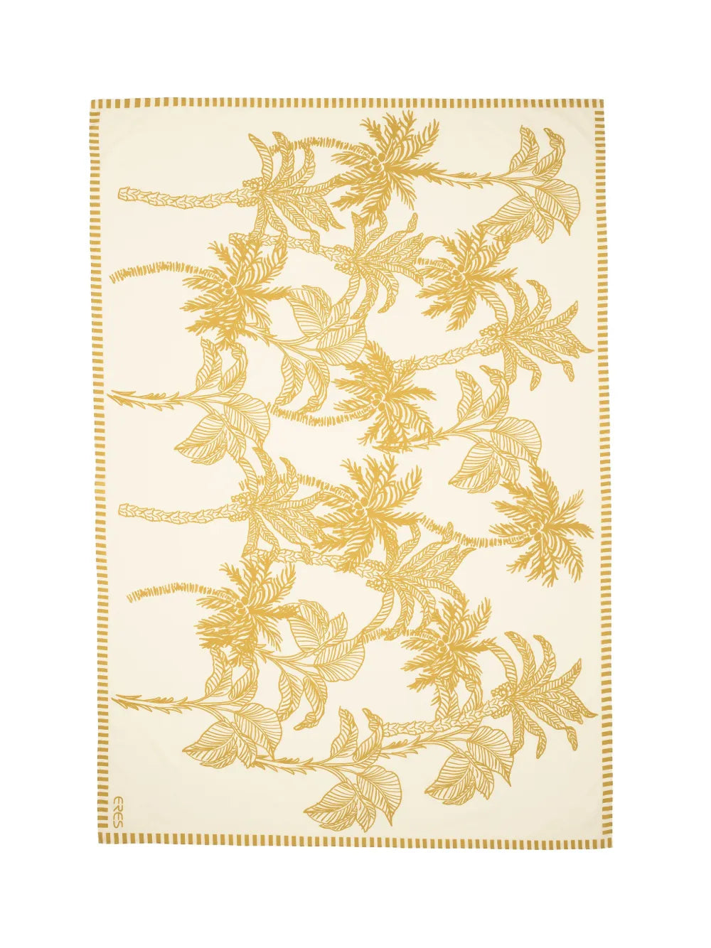 Eres Jungle-Print Cotton-Silk Sarong — Cream, view 5