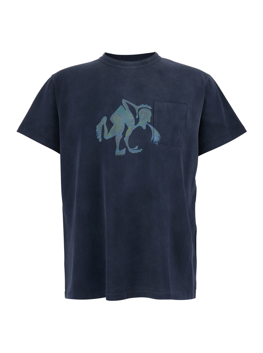 Erl Front Print T-Shirt — Navy by Erl