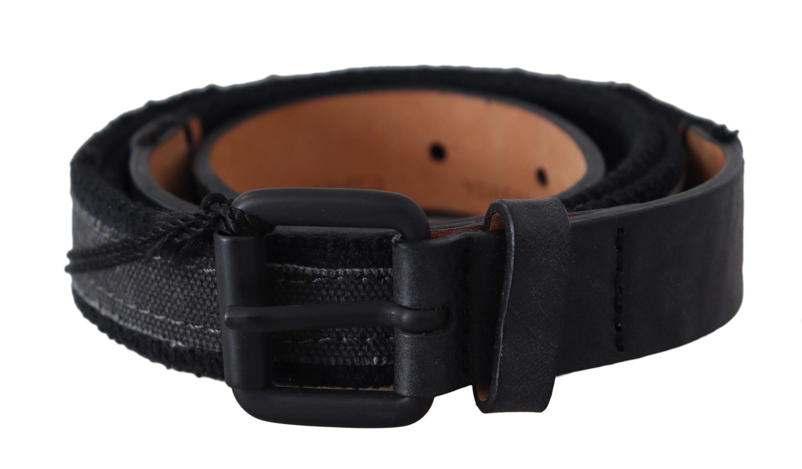 Ermanno Scervino Logo Buckle Leather Belt — Black, view 3