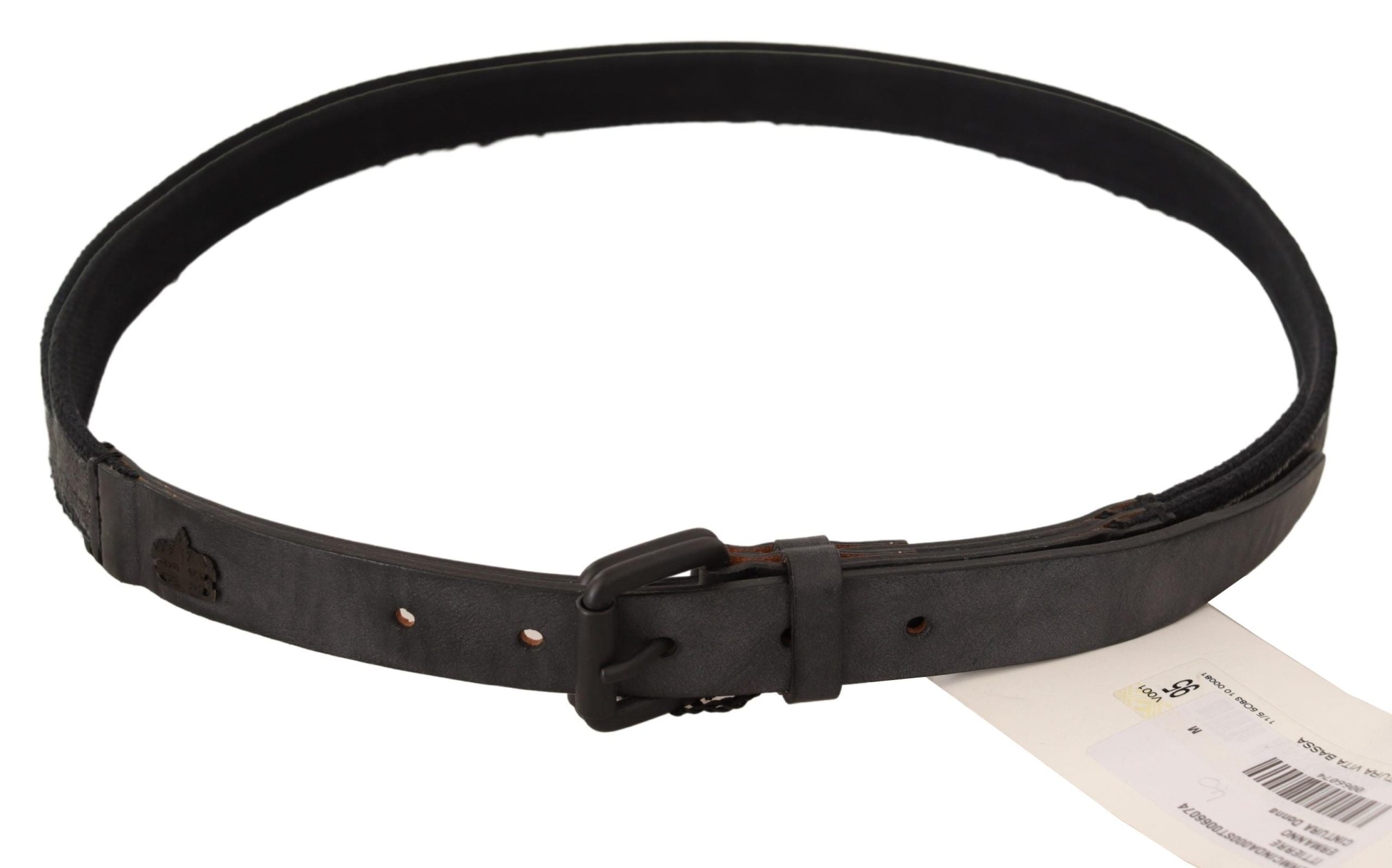 Ermanno Scervino Logo-Buckle Leather Belt — Black by Ermanno Scervino
