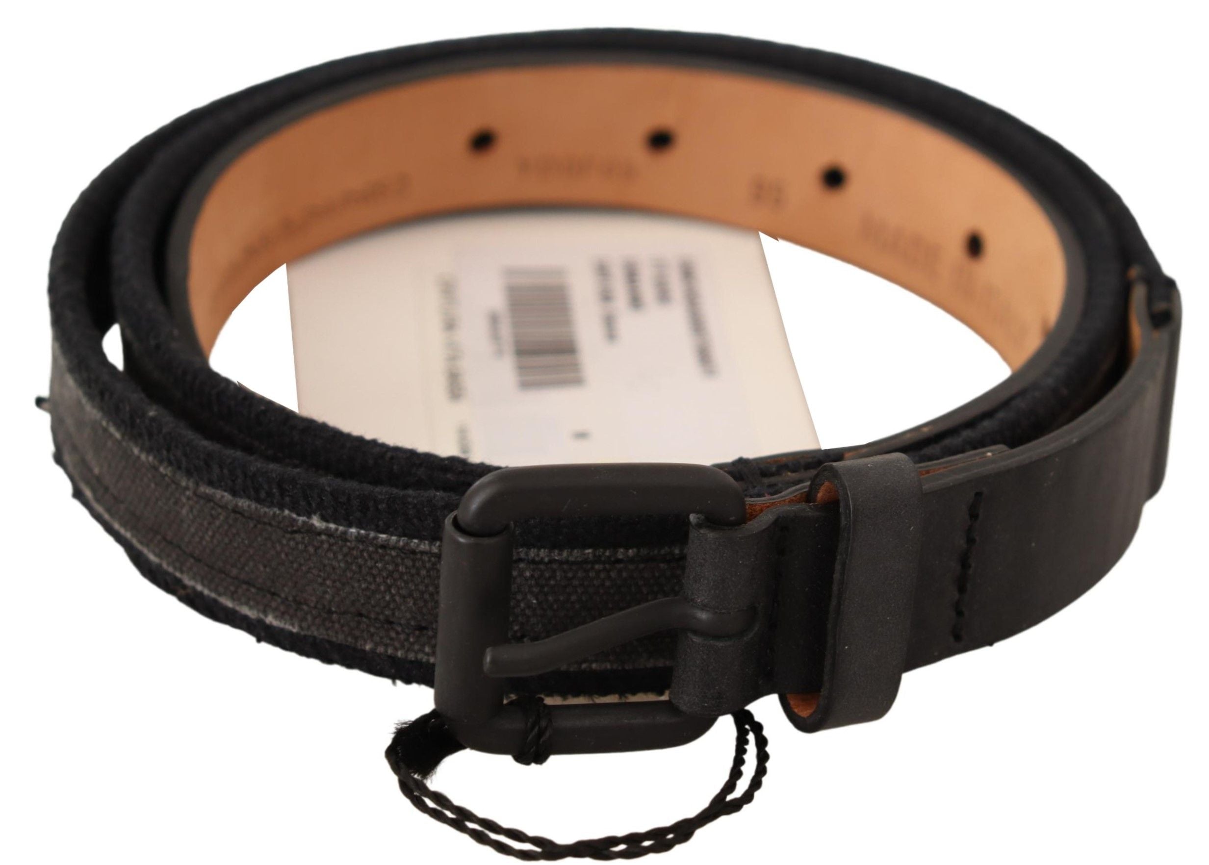 Ermanno Scervino Logo-Buckle Leather Belt — Black, view 2