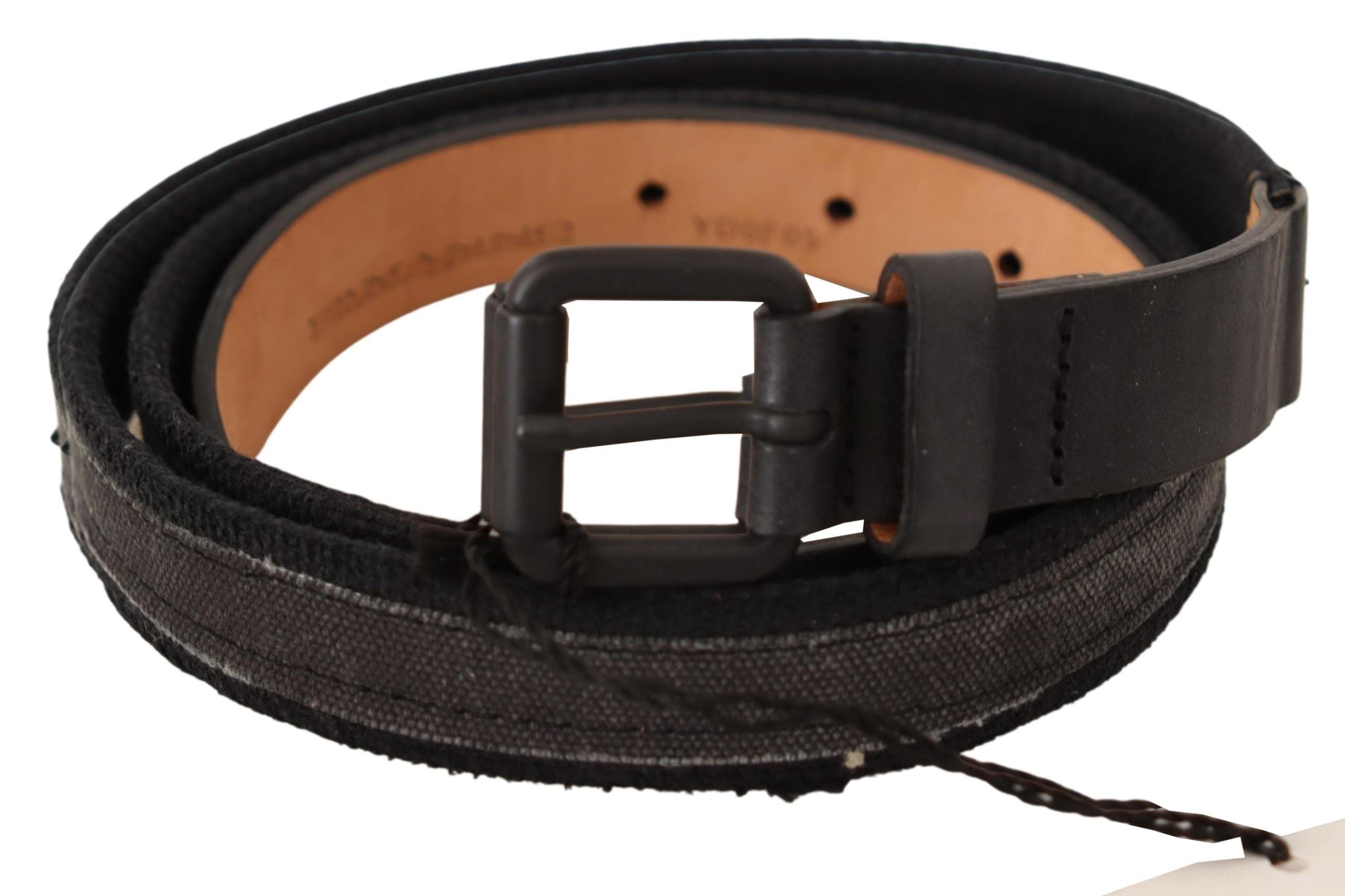 Ermanno Scervino Logo-Buckle Leather Belt — Black, view 3