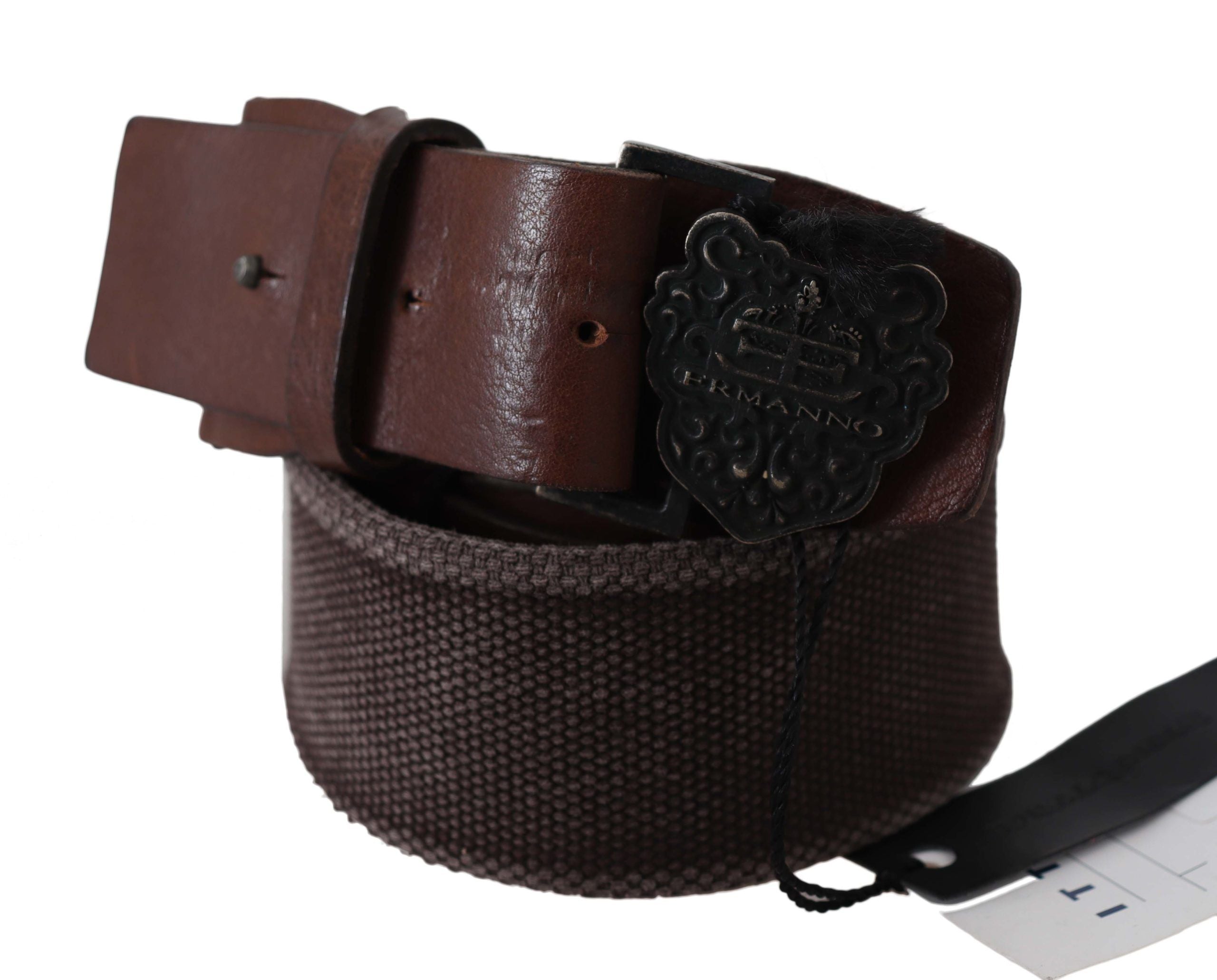 Ermanno Scervino Leather Wide Buckle Belt — Brown by Ermanno Scervino