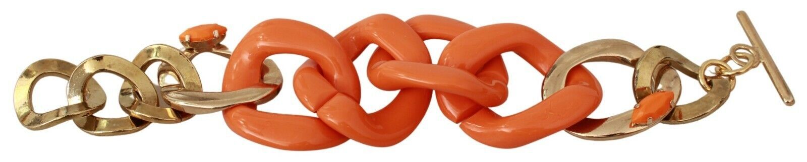 Ermanno Scervino Chain-Link Wide Strap Belt — Orange by Ermanno Scervino