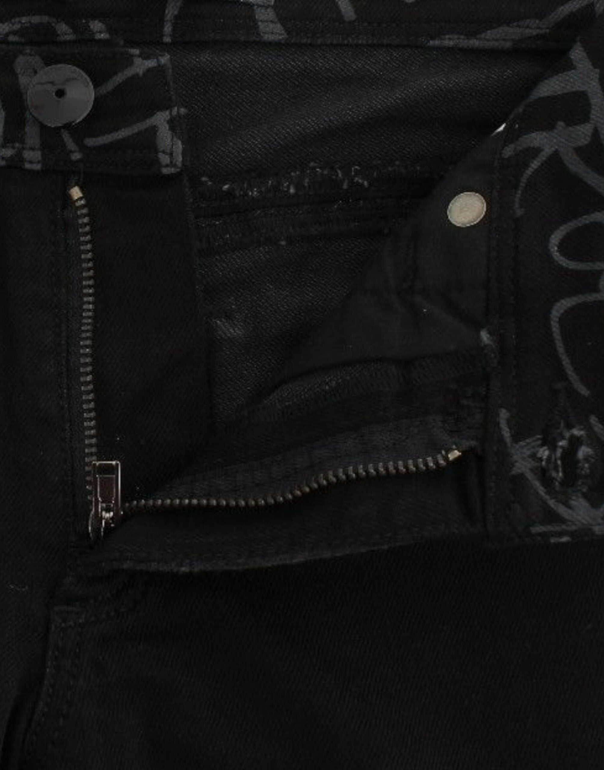 Ermanno Scervino Skinny Stretch Denim Jeans — Black, view 5