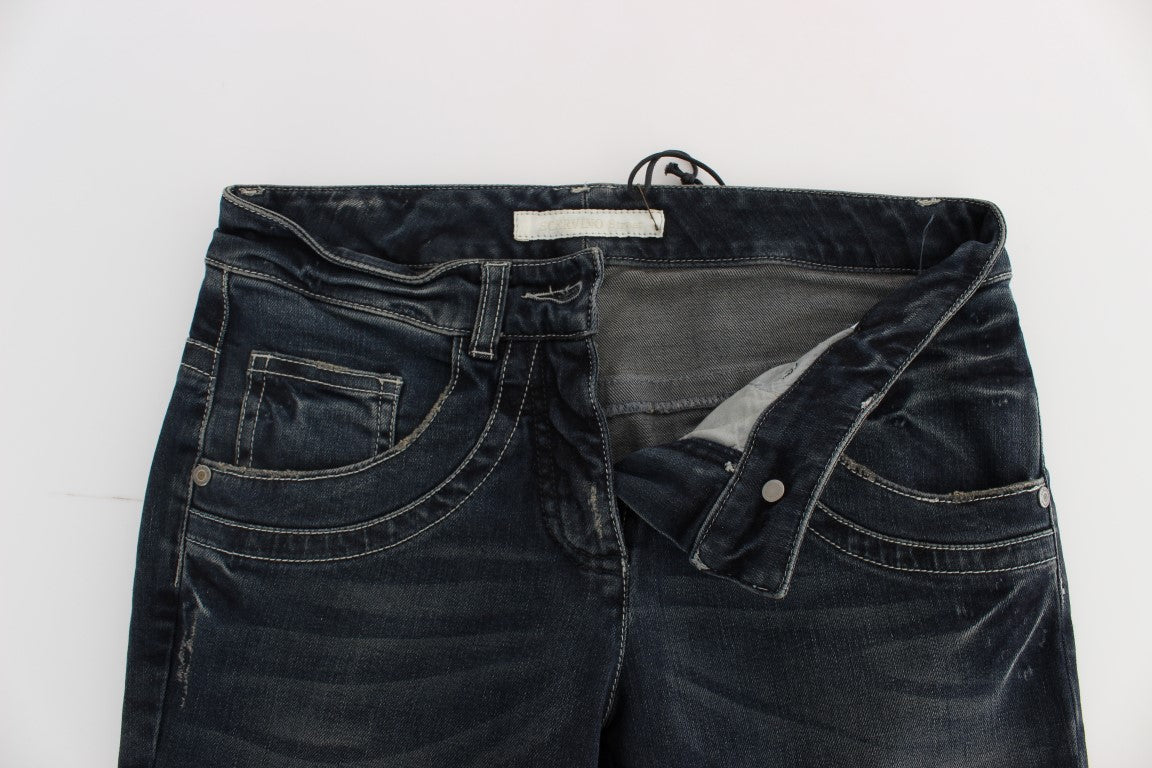Ermanno Scervino Cotton-Blend Slim Fit Jeans — Blue, view 5