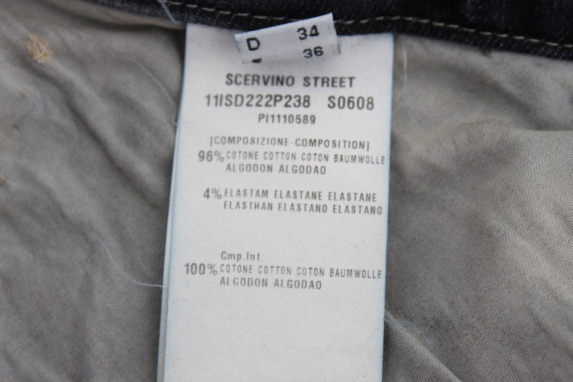 Ermanno Scervino Cotton-Blend Slim Fit Jeans — Blue, view 8