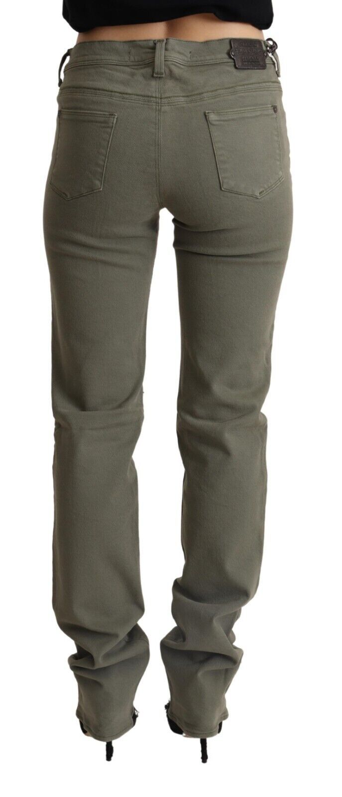 Ermanno Scervino Low Waist Skinny Cotton Jeans — Gray, view 3