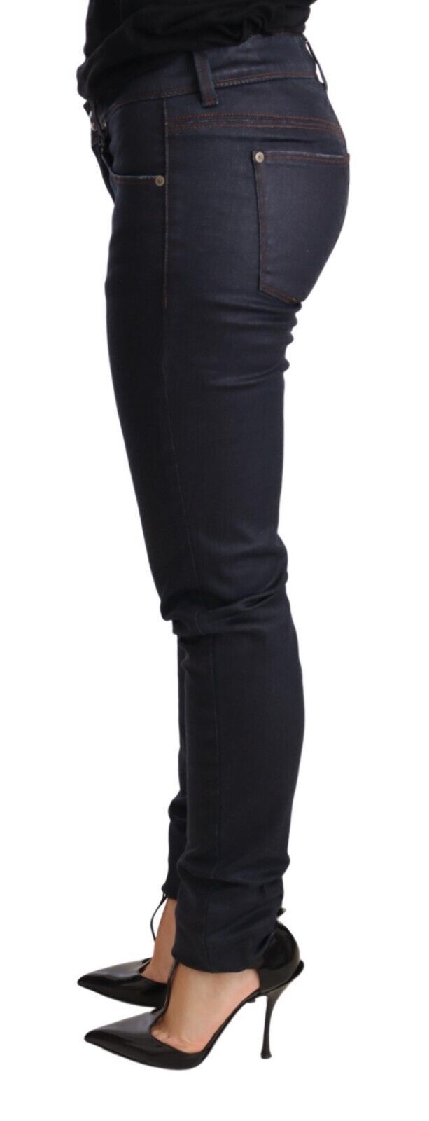 Ermanno Scervino Low-Waist Skinny Jeans — Navy by Ermanno Scervino