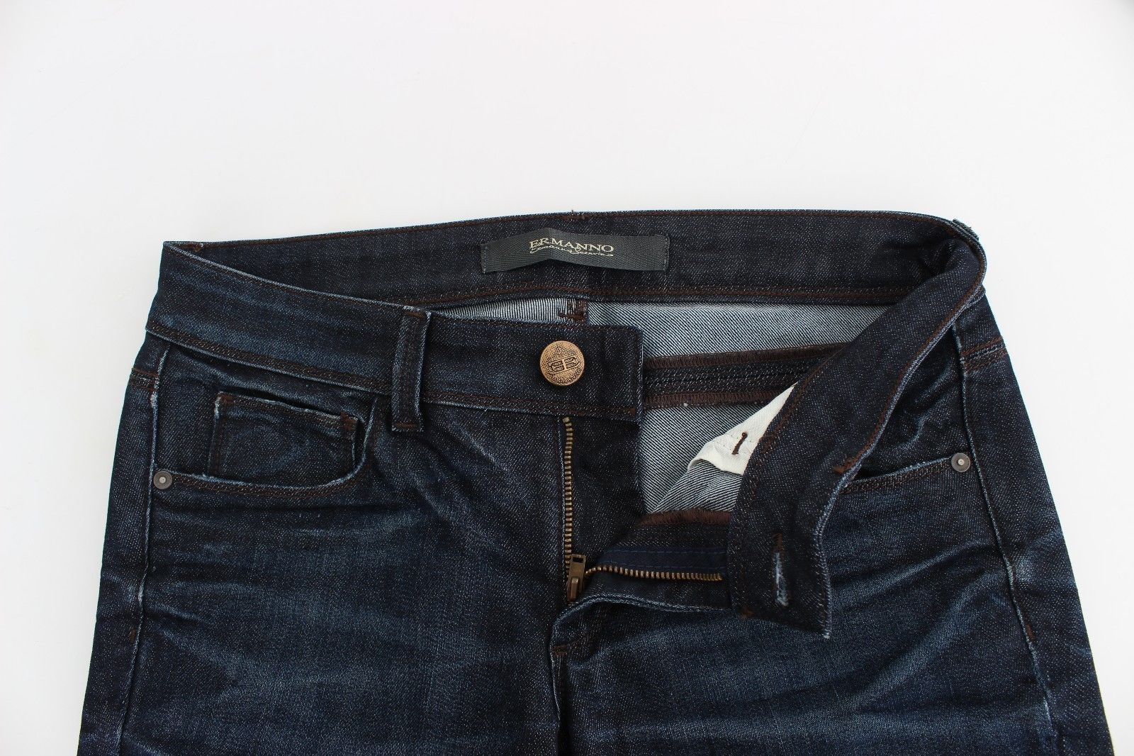 Ermanno Scervino Stretch Cotton Jeans — Navy, view 5