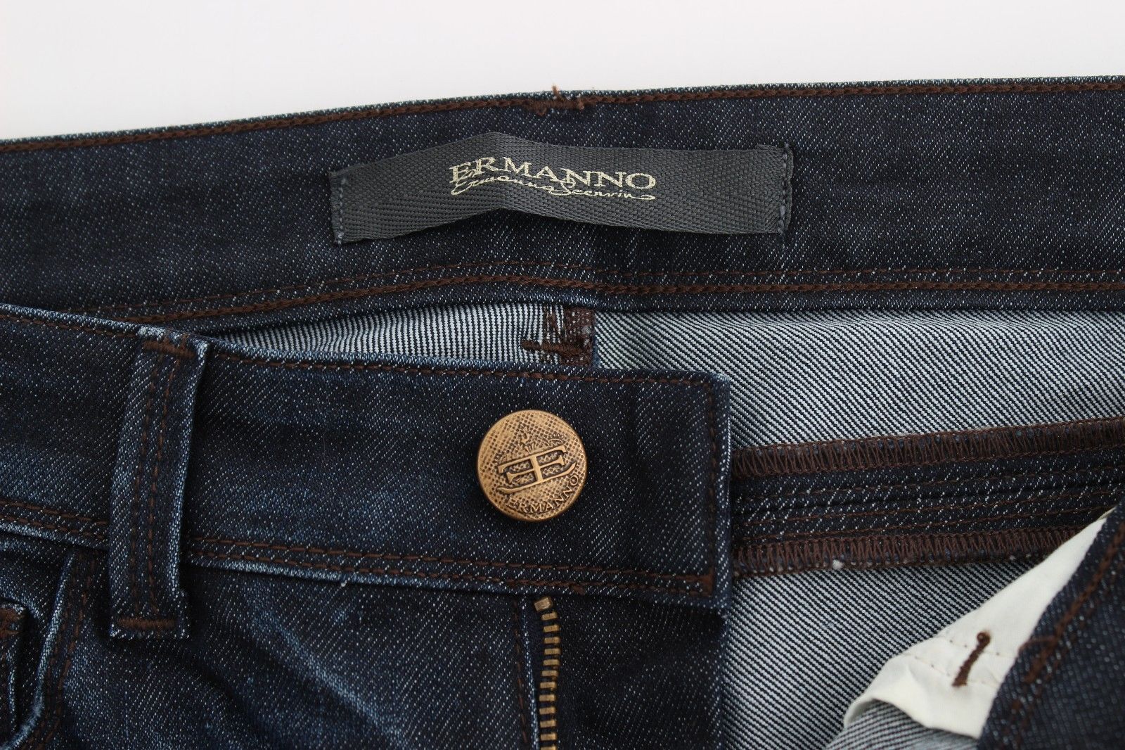 Ermanno Scervino Stretch Cotton Jeans — Navy, view 6