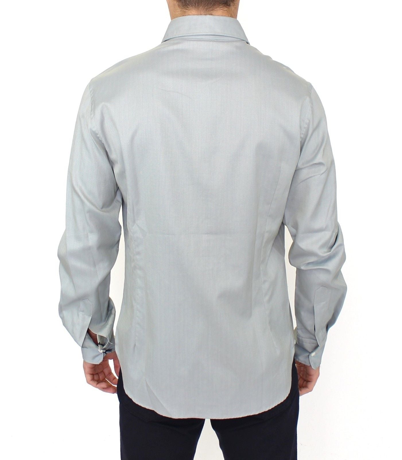 Ermanno Scervino Cotton Button-Front Shirt — Gray, view 3