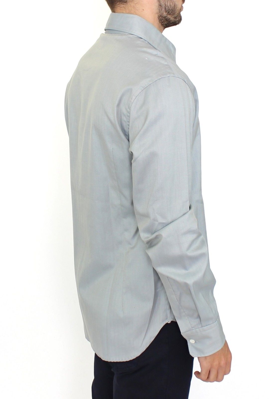 Ermanno Scervino Cotton Button-Front Shirt — Gray, view 4