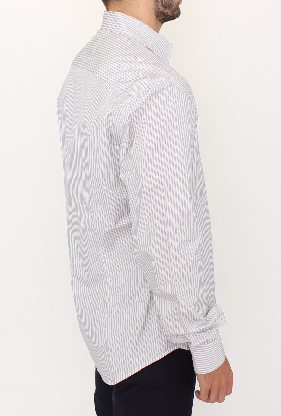 Ermanno Scervino Striped Cotton Shirt — White, view 3